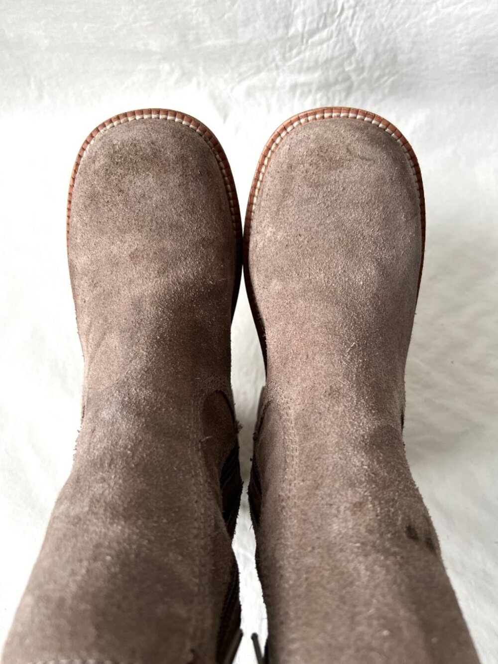 Free People x Jeffrey Campbell boots Preston 7 platform ankle taupe beige suede - Picture 5 of 14